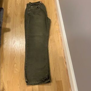 Green corduroy pants